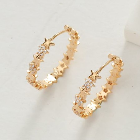 مدل های گوشواره آویز با طرح ستاره ای