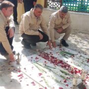 ادای احترام معاون رئیس‌جمهور به شهدای گمنام نیروگاه هسته‌ای بوشهر