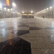 بارش تگرگ در حرم امام رضا(ع)