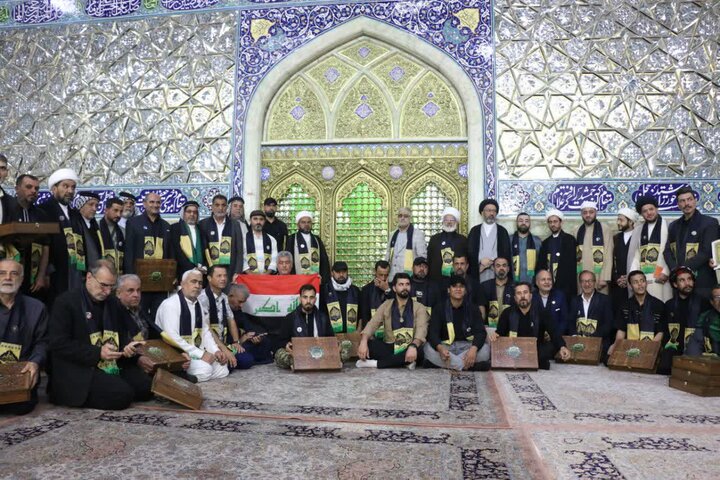 تجلیل از خادمان حرم بانوی کرامت از موکب‌داران عراقی