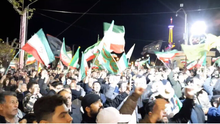 قیام شبانه مردم شهرستان های نقده وچایپاره در میدان