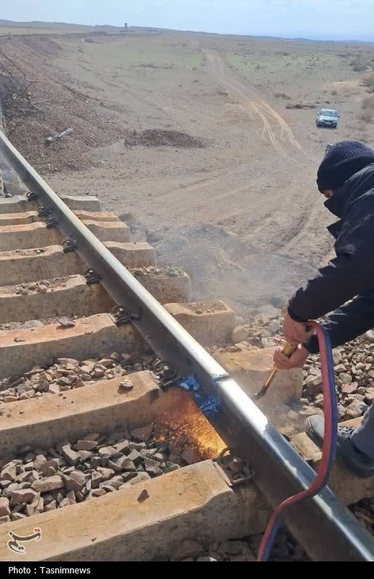 هر 6 نقطه ریلی ‌حملات آمریکایی ـ صهیونی ترمیم شد + تصاویر