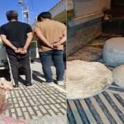 کشف 4 پایه ستون تاریخی در مرودشت؛ 2 نفر دستگیر شدند